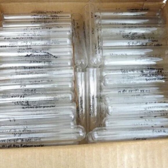 124 clear glass beakers tubes 4